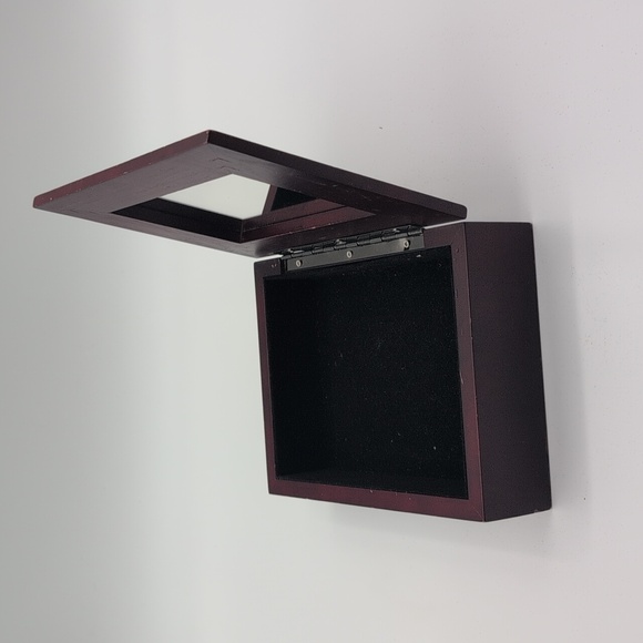 Elegant Decorative Wooden Trinket Jewelry Box with Silver Accents - Picture 7 of 10